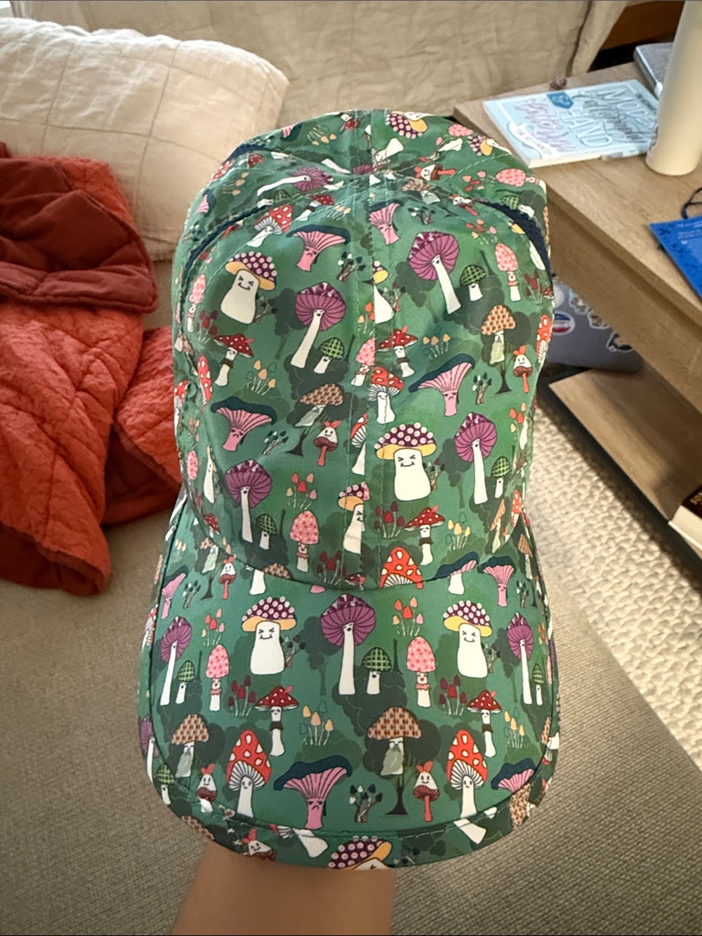 Sprints Green Mushroom Print Hat